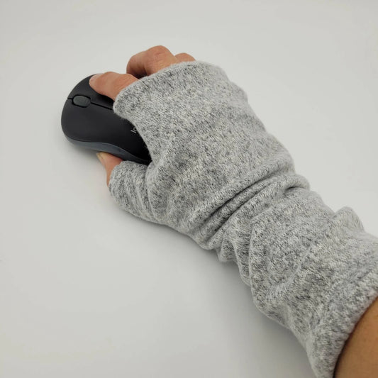 Unisex Pain Relief Computer Accessory | Fingerless Gloves with Mouse Wrist support for Bone Spur and Carpal Tunnel | Pain Relief | Sizes S M L | Pair-left & right